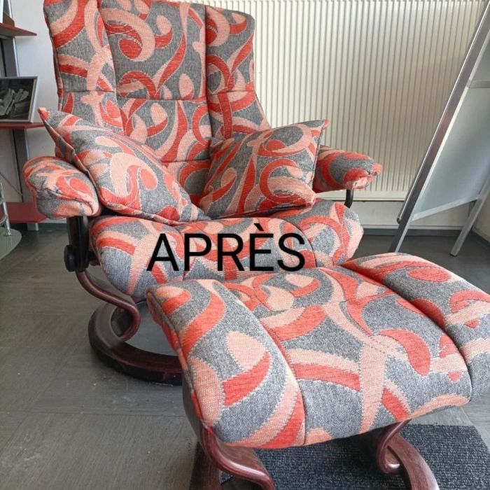 Recouvrement fauteuil avec repose pied