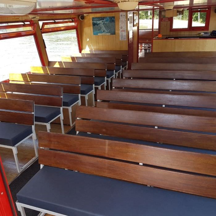 Banquettes des bateaux du Plan Incliné