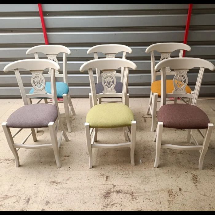 Recouvrement de chaises en tissu